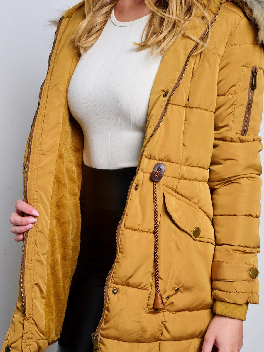 Faux Fur Puffer Coat