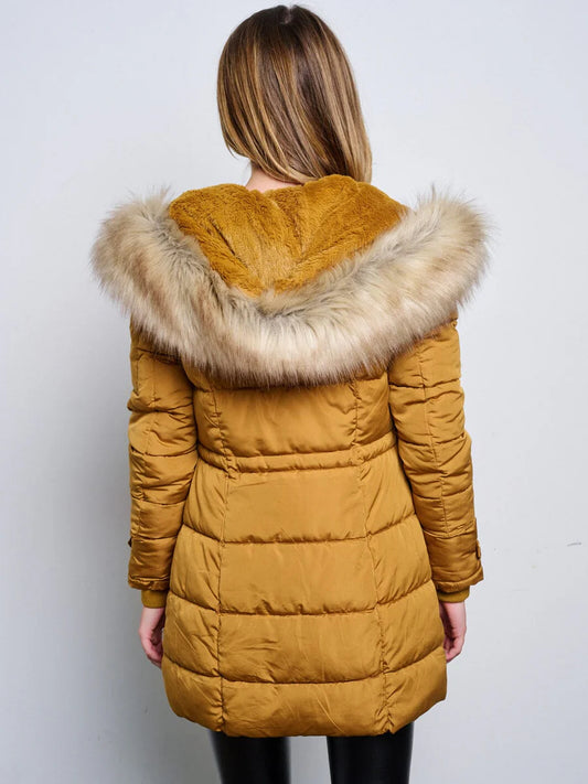 Faux Fur Puffer Coat