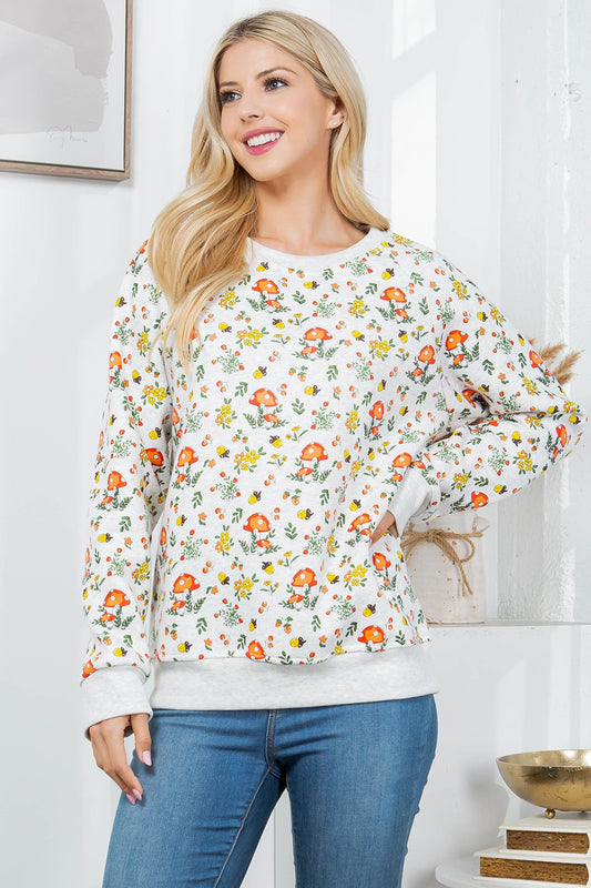 Florals and Mushrooms Sweatshirt