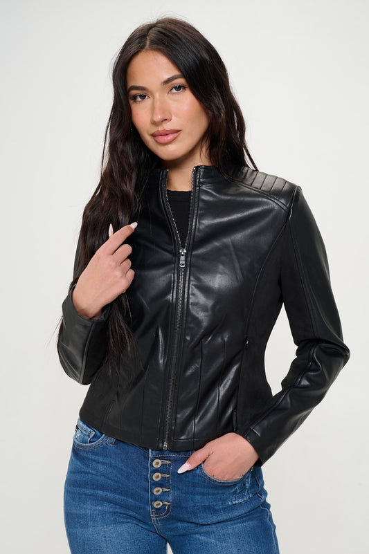 Classic Girlfriend Motto Jacket - Black