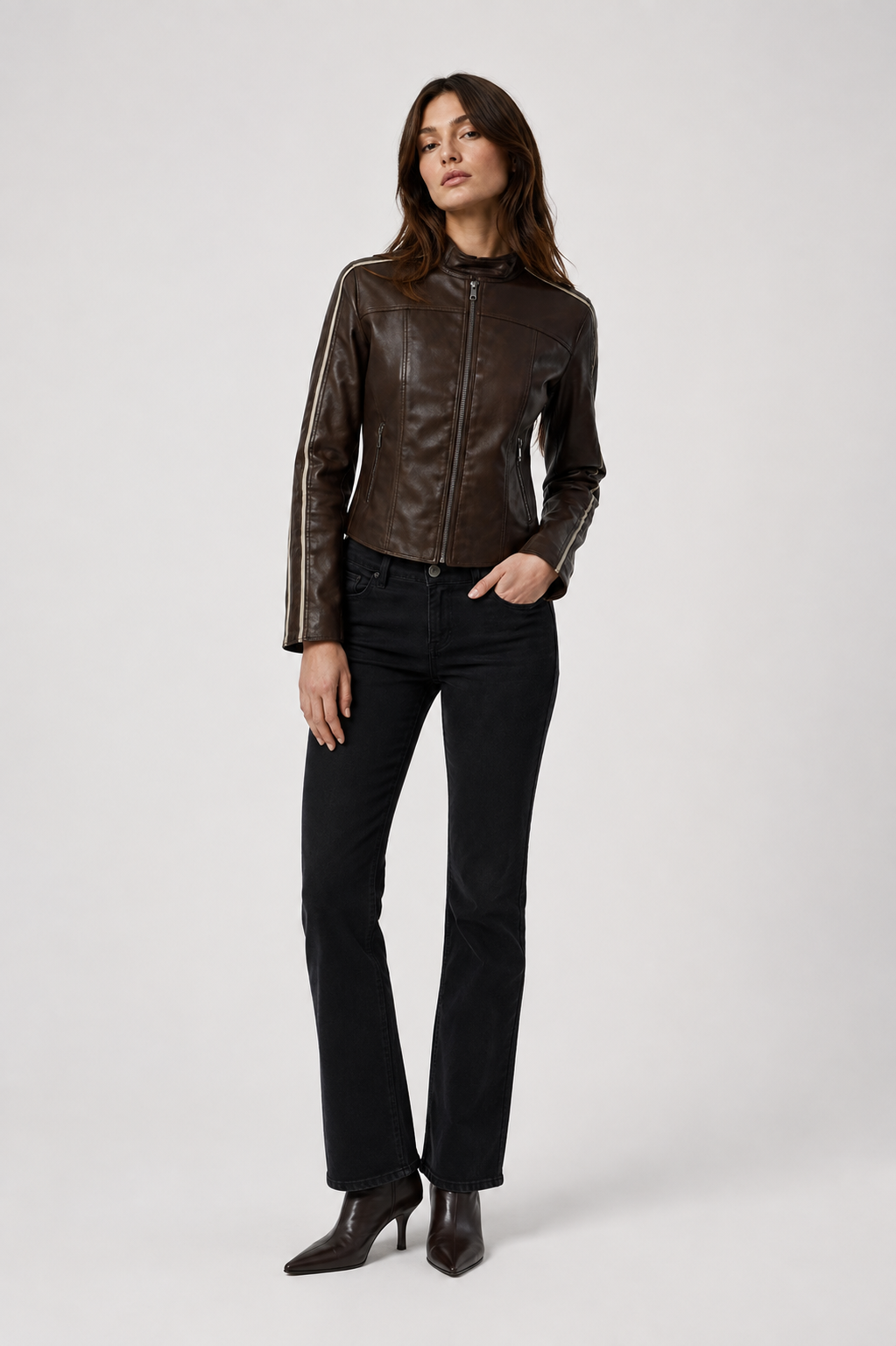 Contrast Stripe Racer Jacket