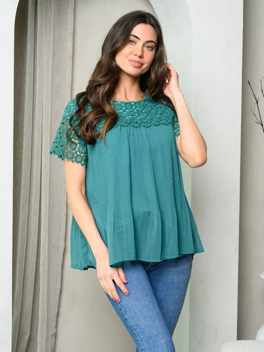 Lace Pleated Tunic