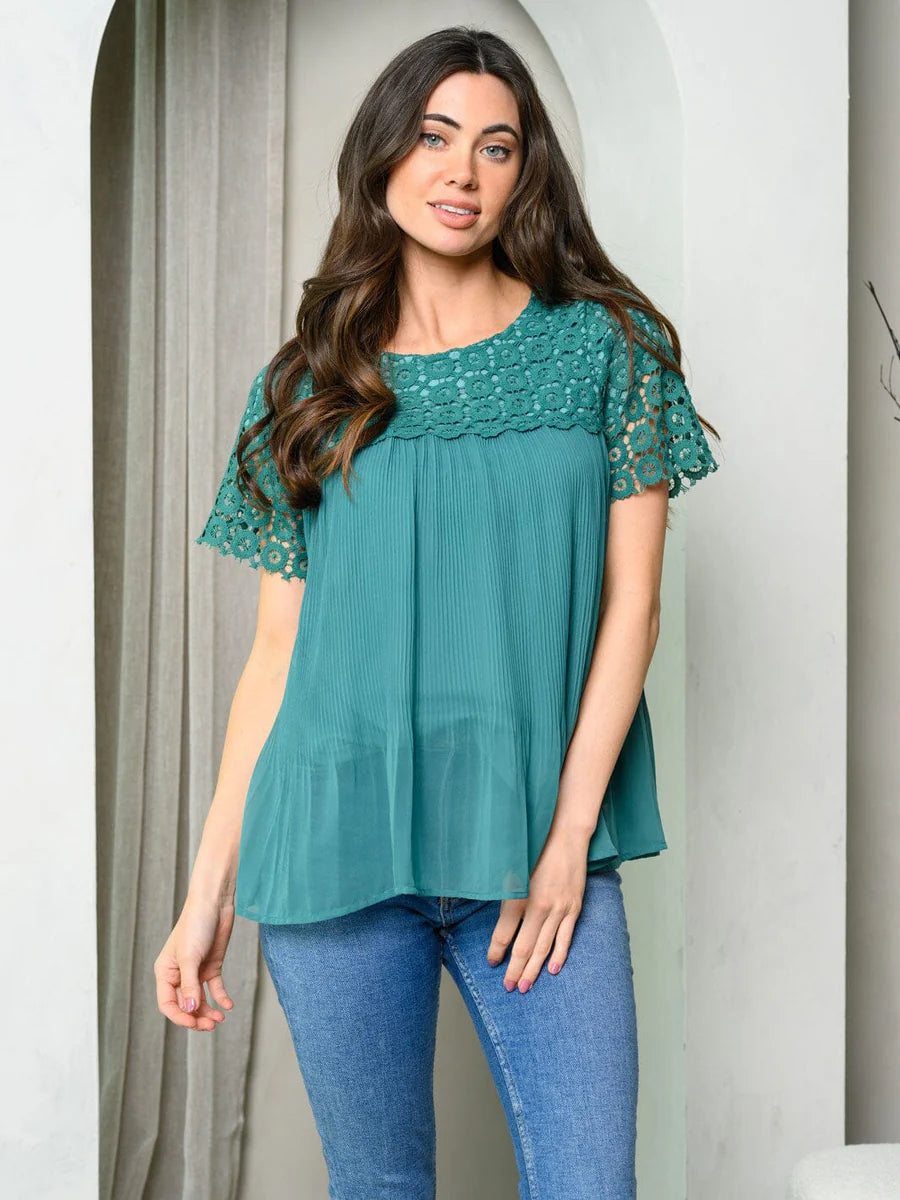 Lace Pleated Tunic
