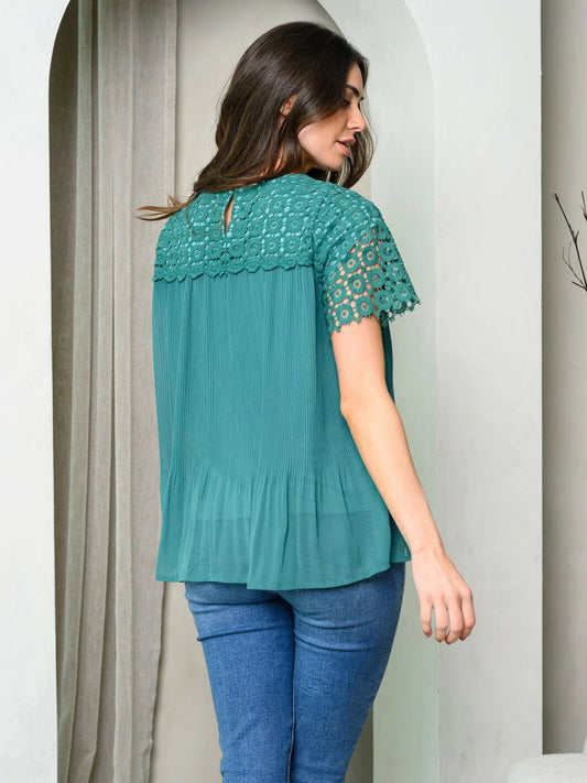 Lace Pleated Tunic