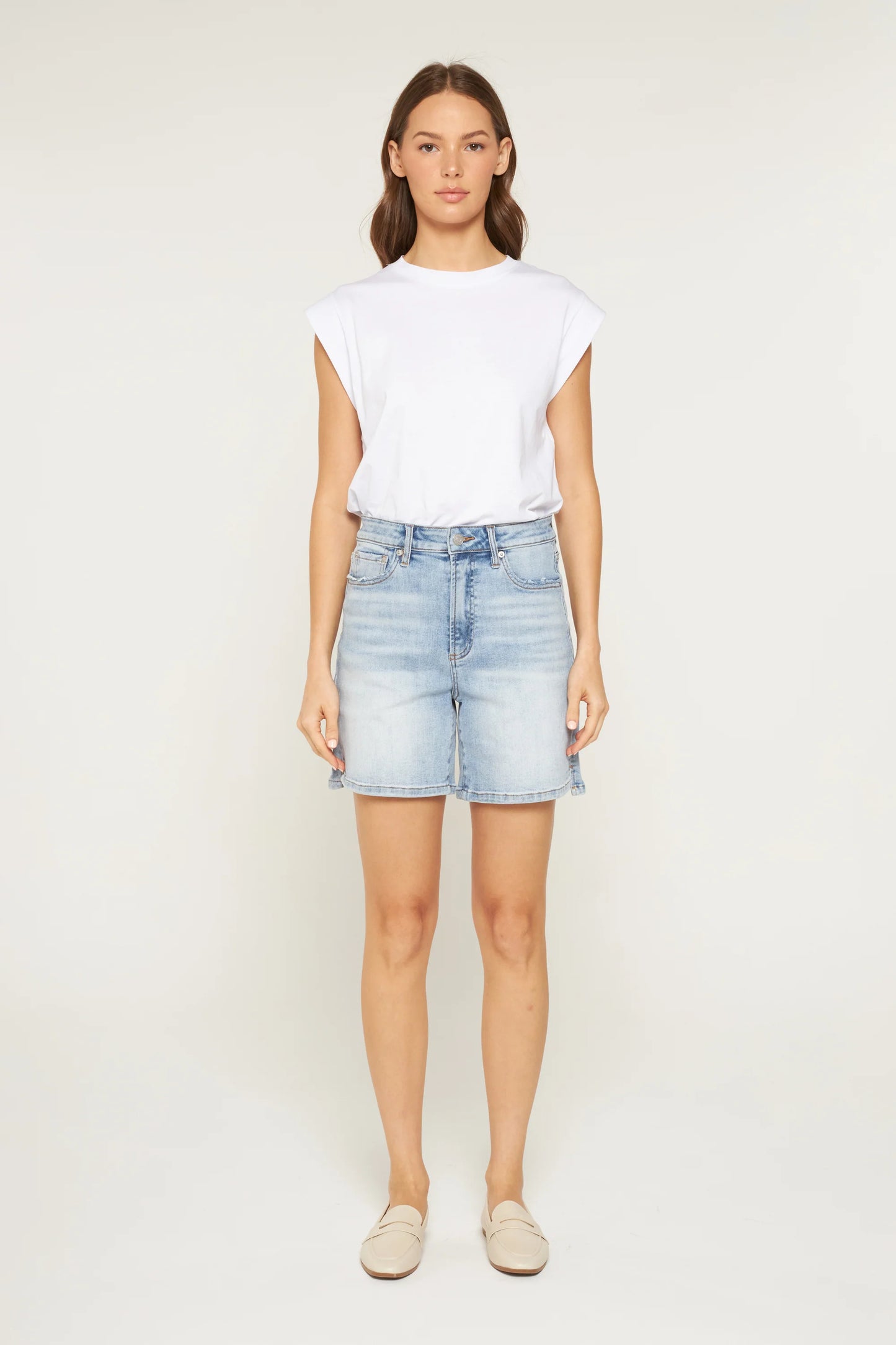 Denim Bermuda Shorts