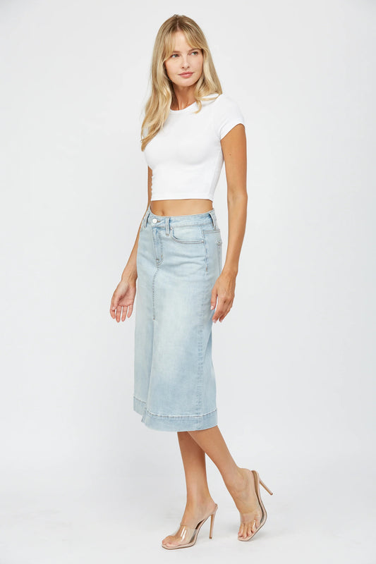 A Line Denim Skirt