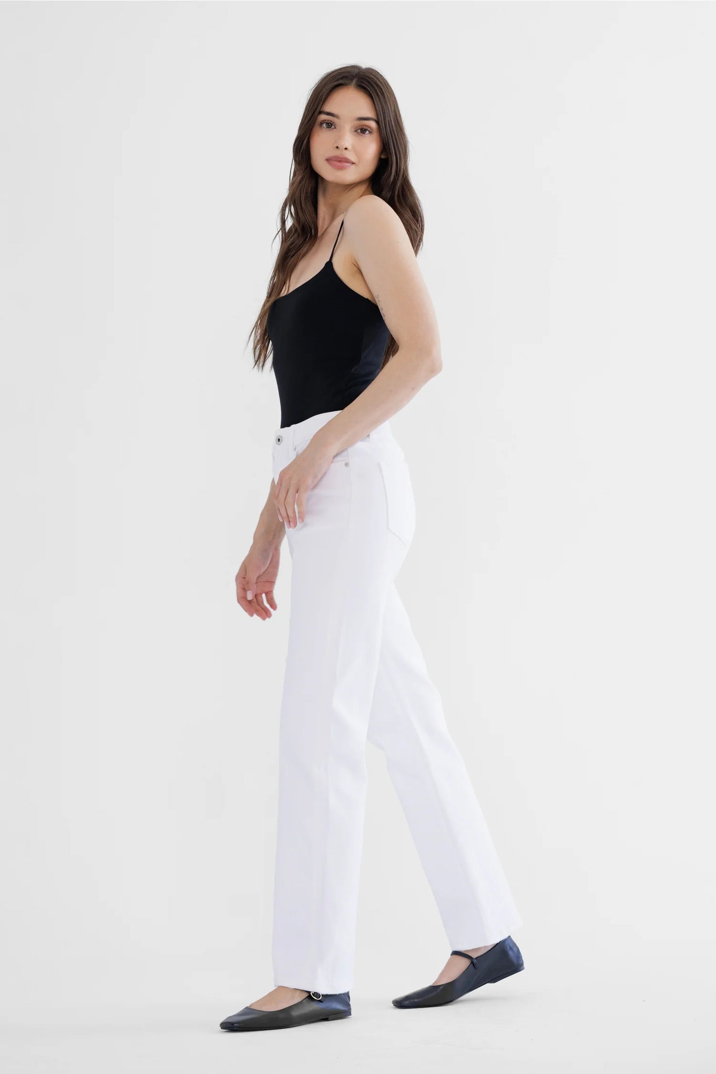 Straight Leg High Rise Jeans