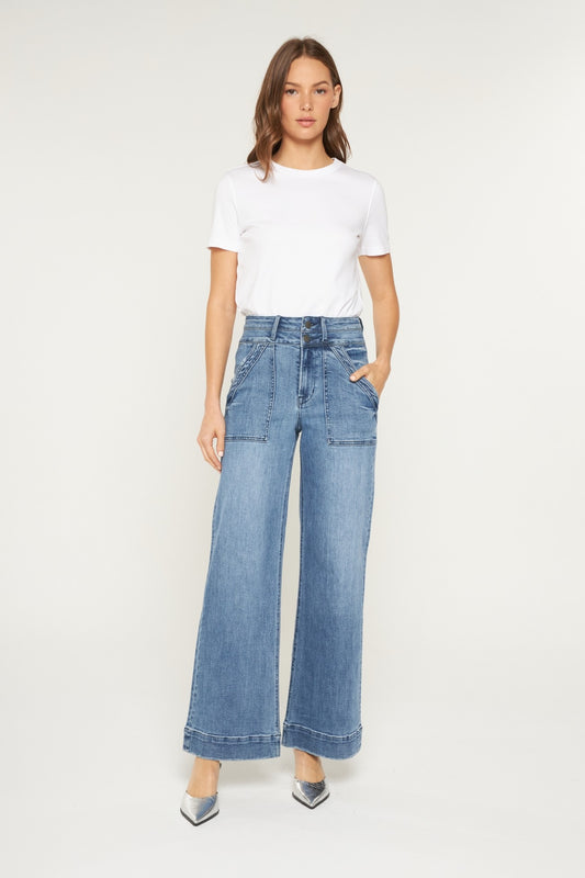 High Waisted Wide Leg Jeans