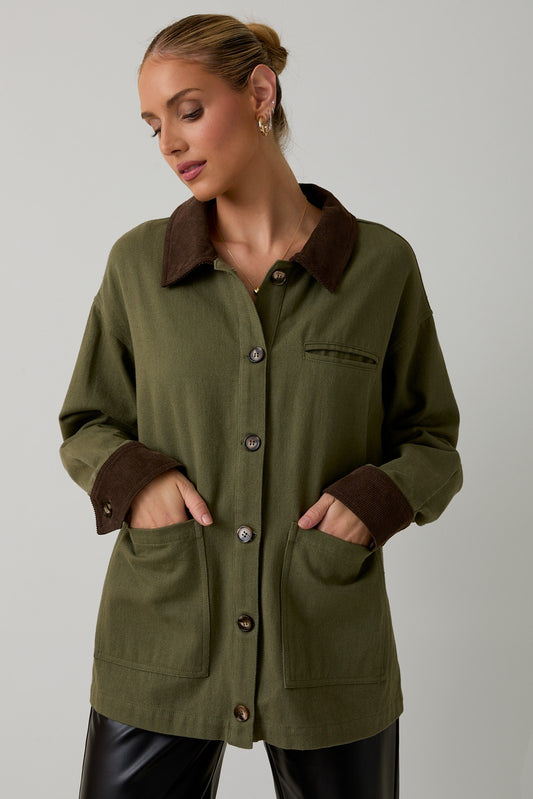 Button Down Barn Shacket