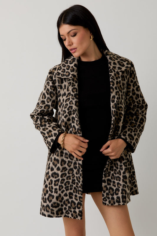 Animal Print Boucle Jacket