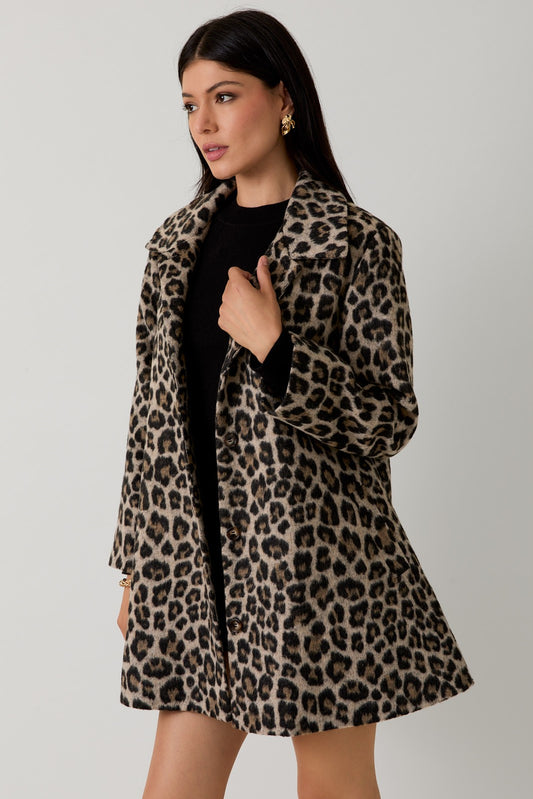 Animal Print Boucle Jacket