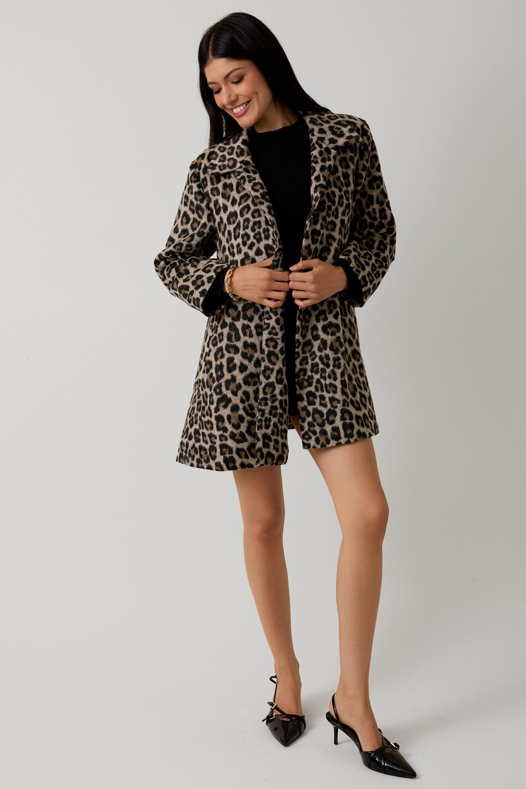 Animal Print Boucle Jacket