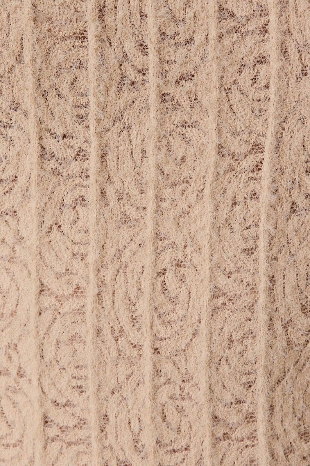 Brushed Lace Top - Beige