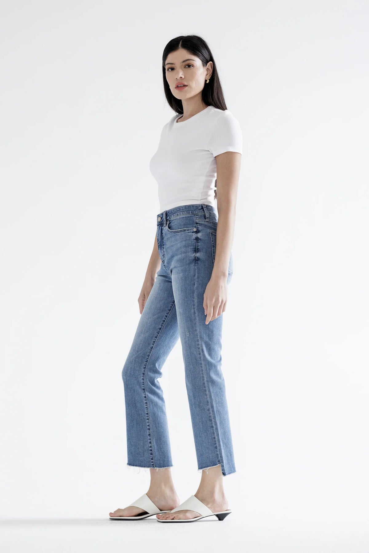 Tummy Control Bootcut Flare Crop Jean