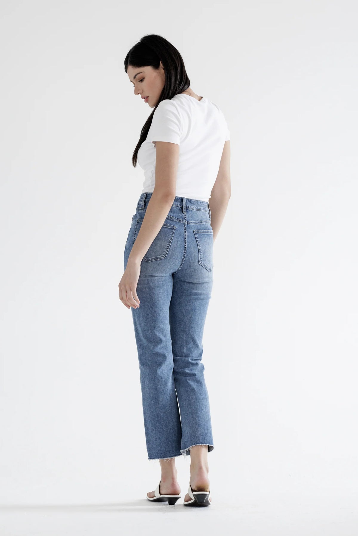 Tummy Control Bootcut Flare Crop Jean