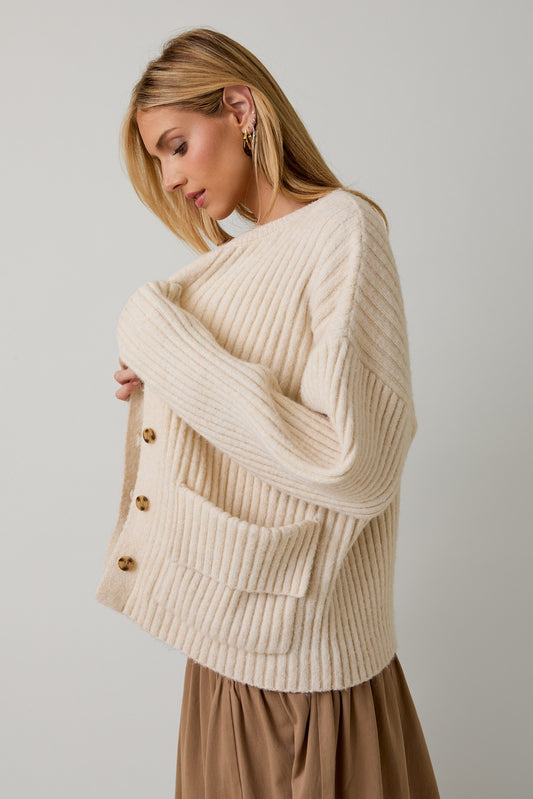 Button Down Knit Cardigan