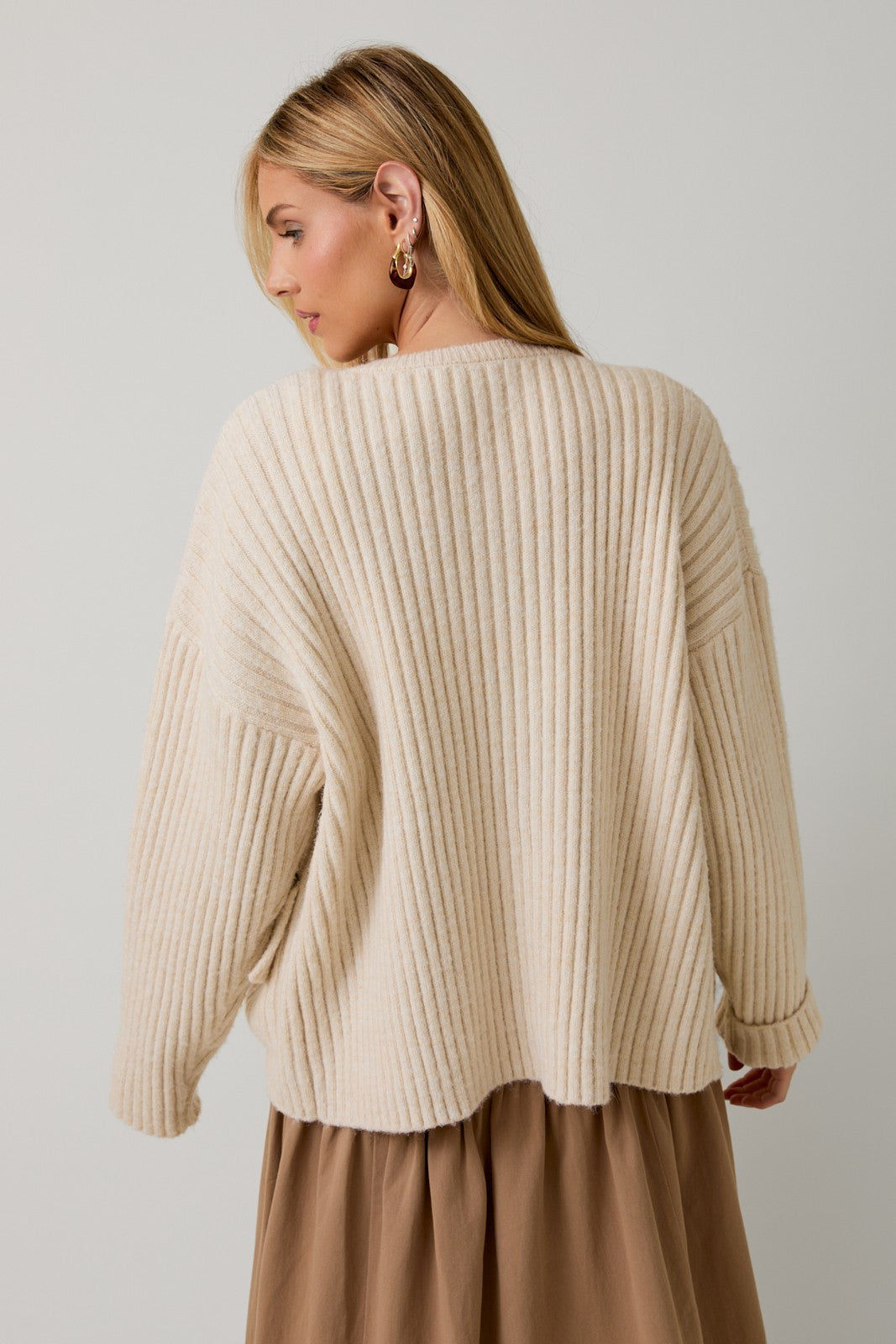 Button Down Knit Cardigan