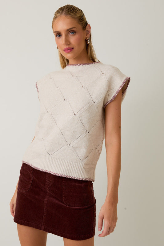 High Neck Sweater Top