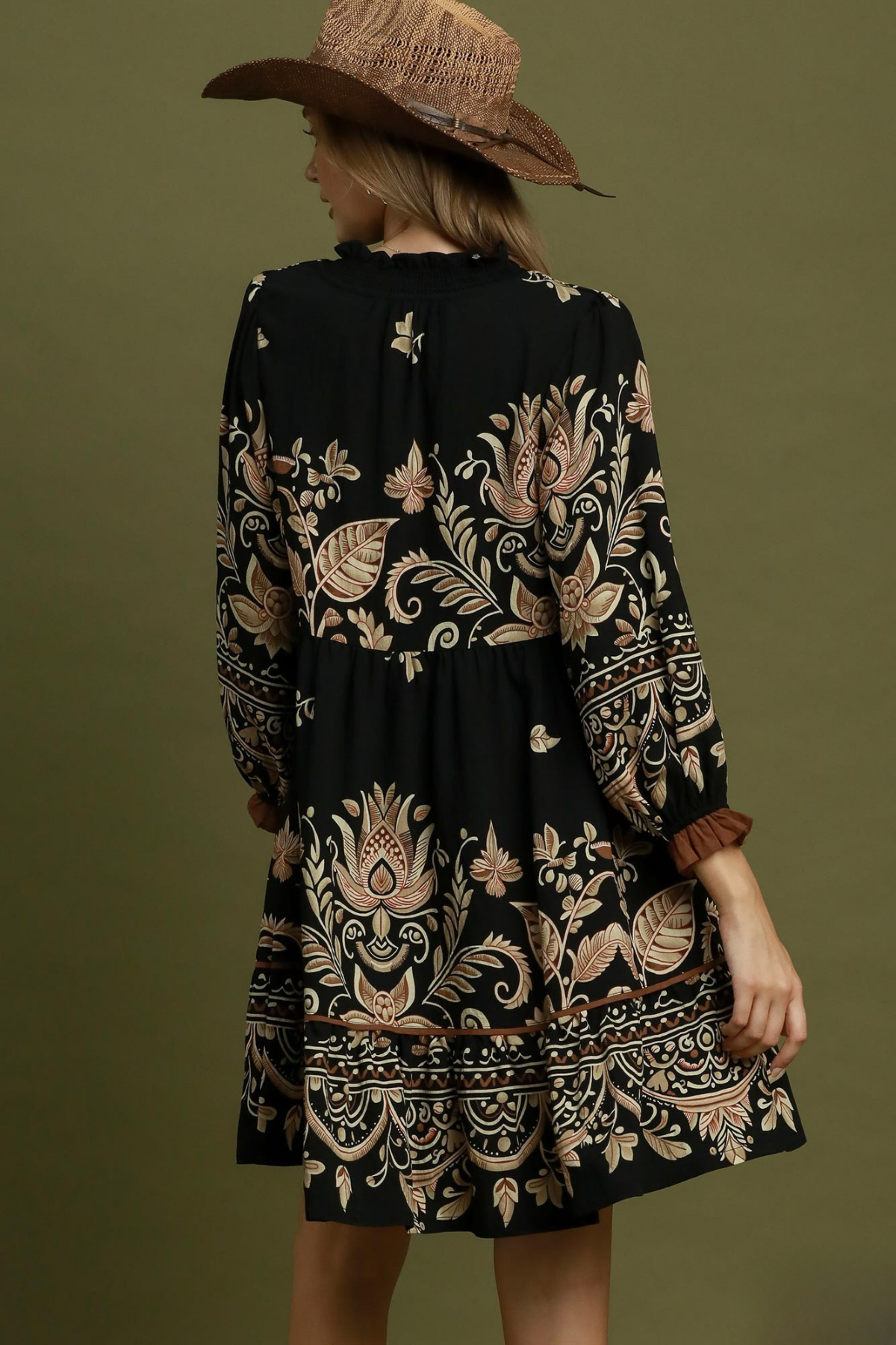 Border Print Dress