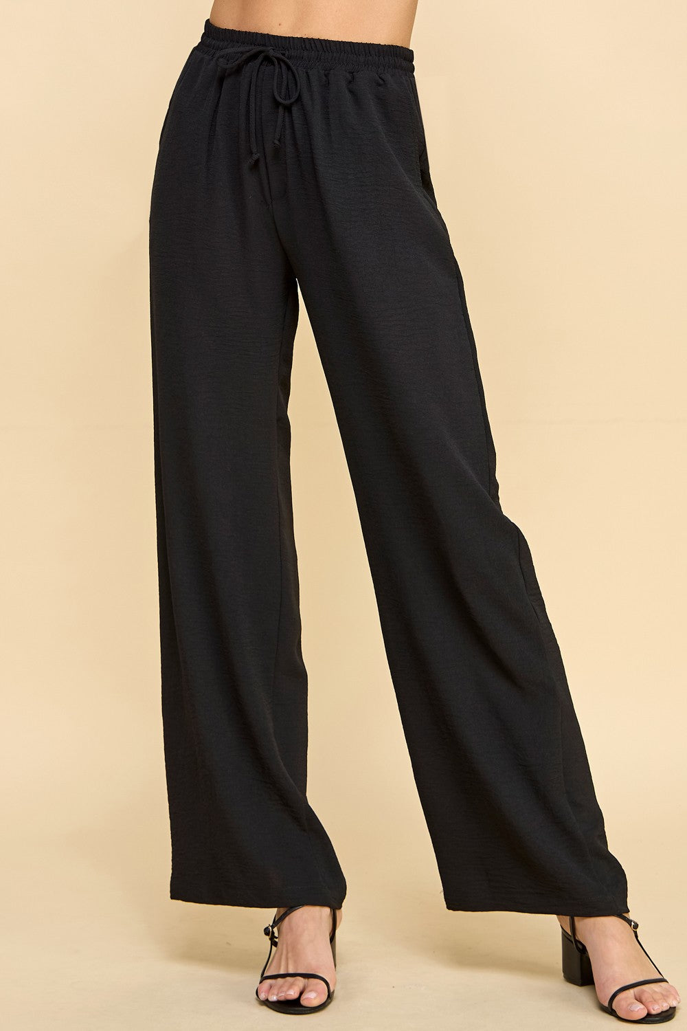 Flair Leg Black Pants