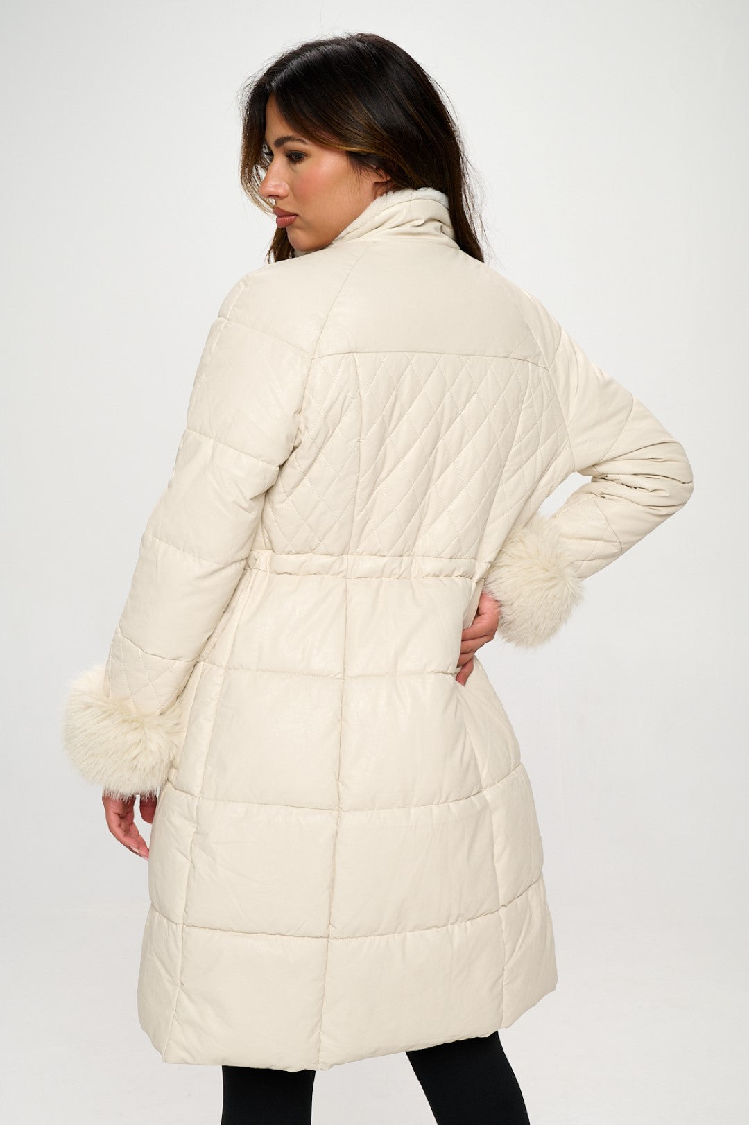 Buckle Collar Puffer Coat