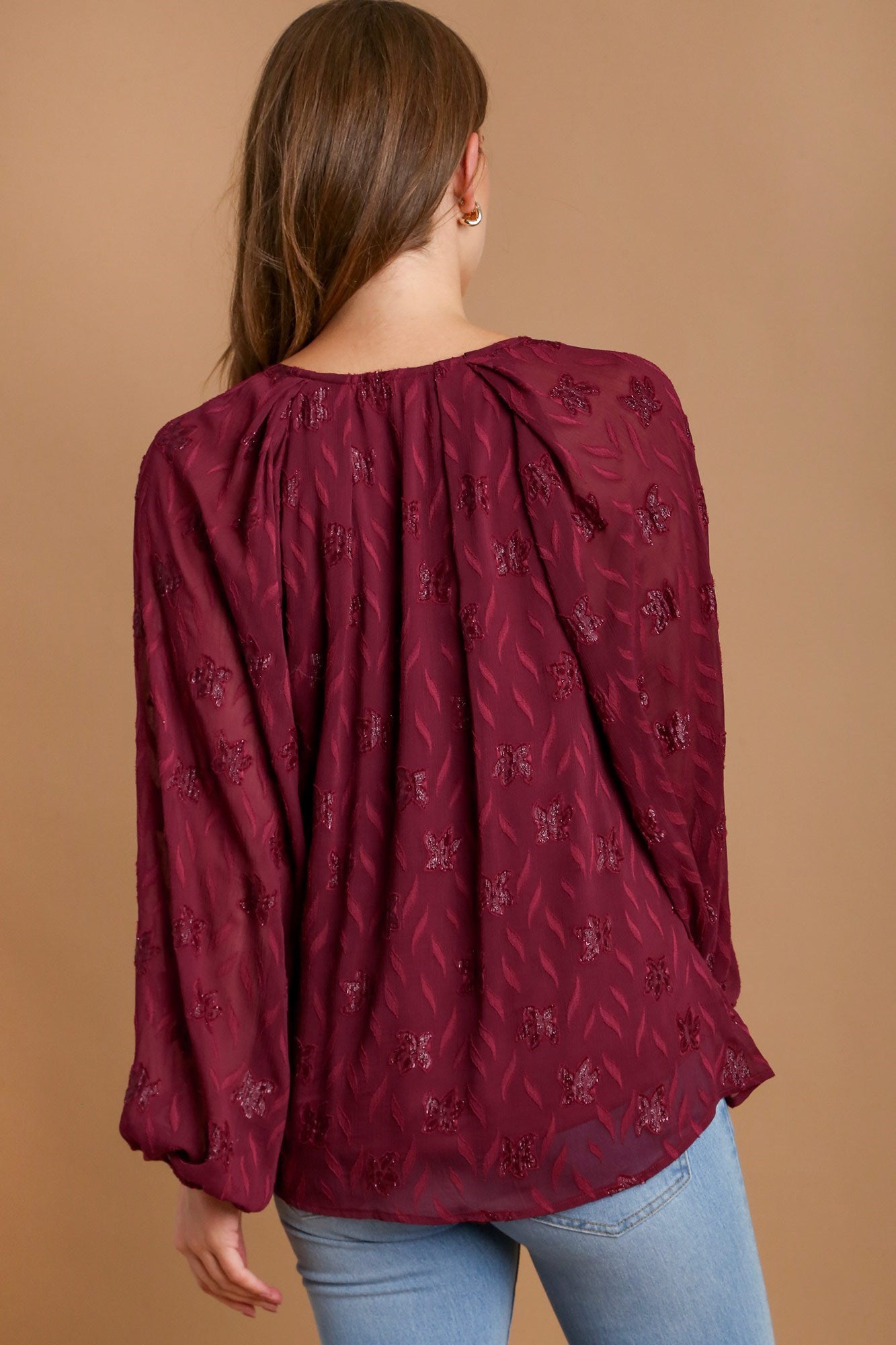 Metallic Floral Top