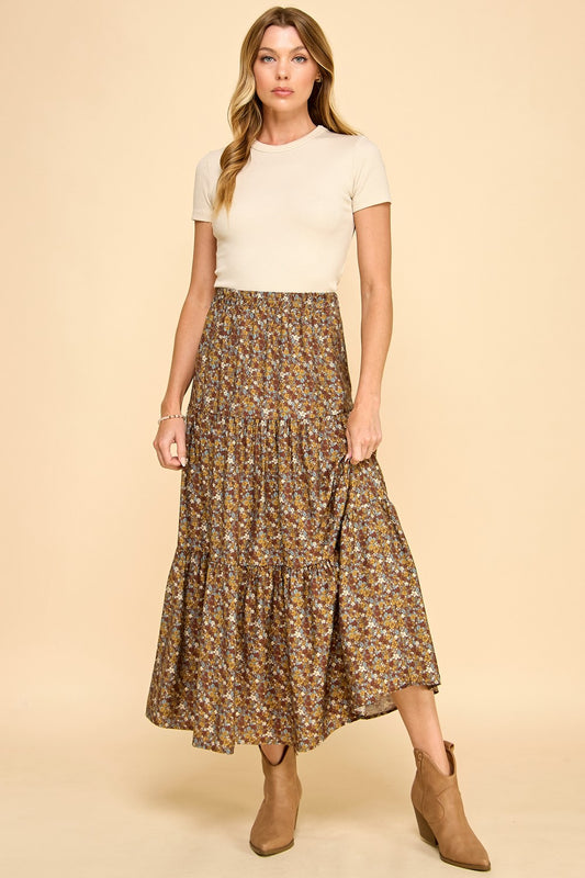 Boho Floral Maxi Skirt