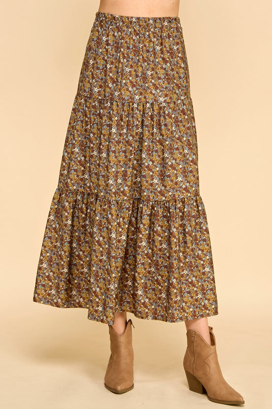 Boho Floral Maxi Skirt