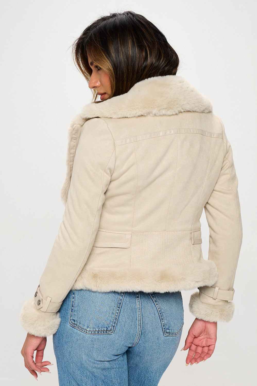 Suede Kennedy Jacket - Cream
