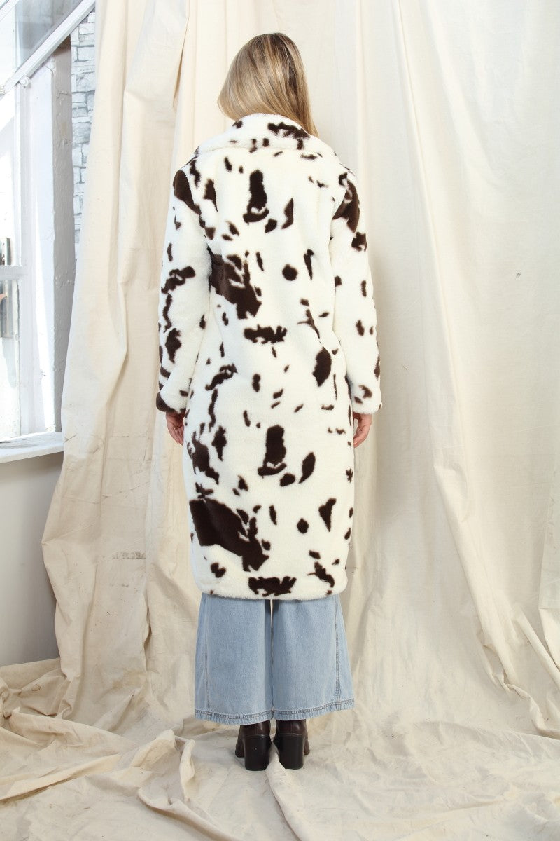 Animal Print Faux Fur Coat