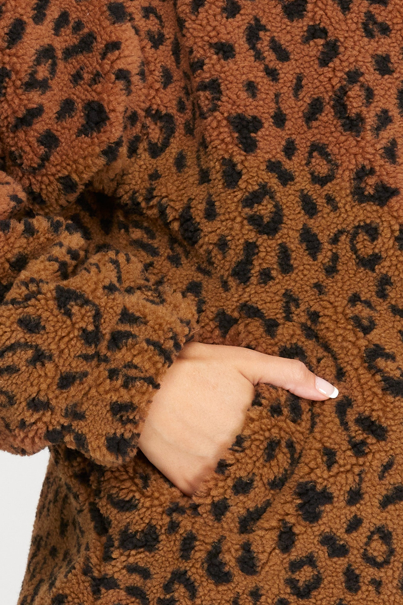 Leopard Print Teddy Hoodie