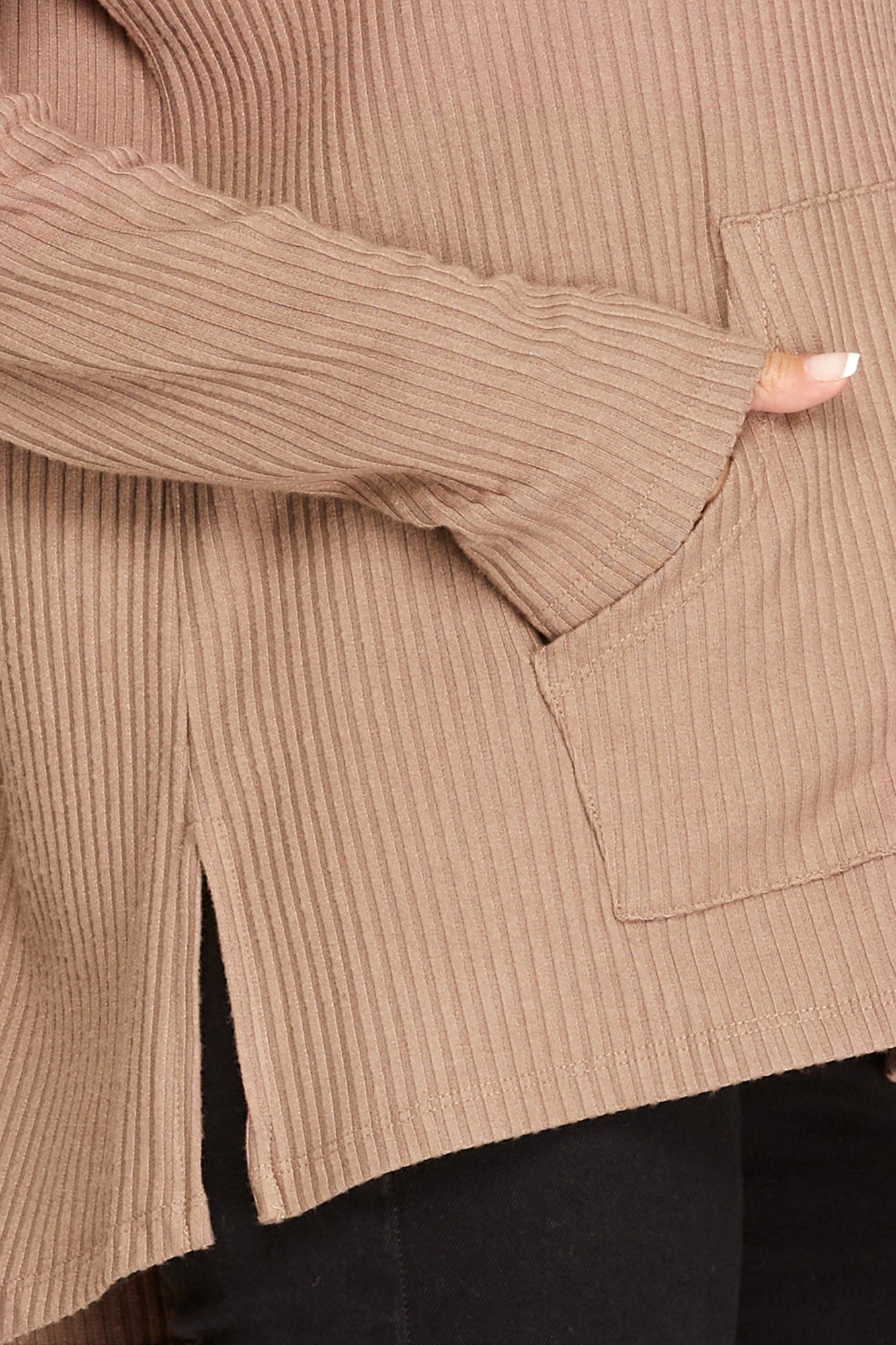 Cowl Neck Top - Mocha