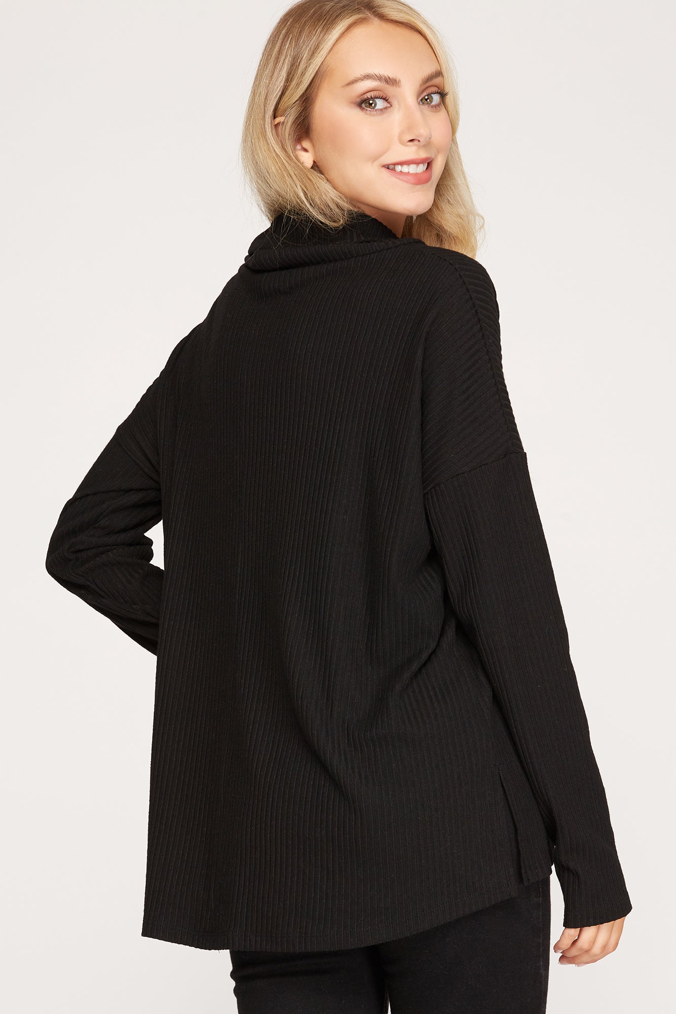Cowl Neck Top - Black