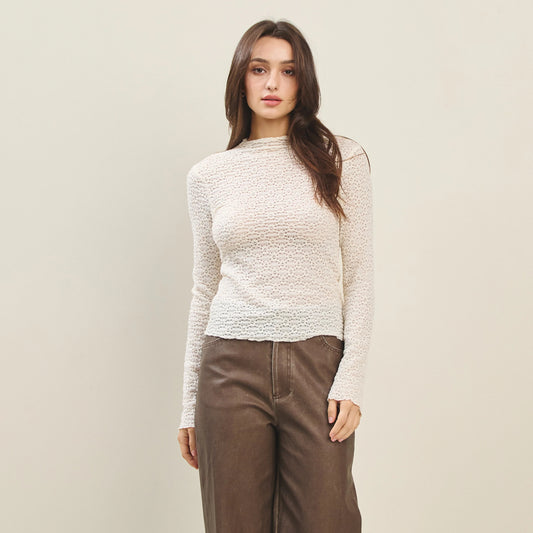 Lettuce Trim Lace Top