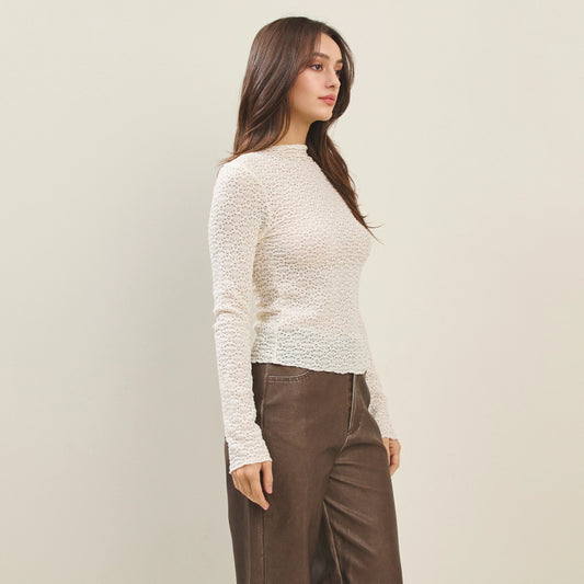 Lettuce Trim Lace Top