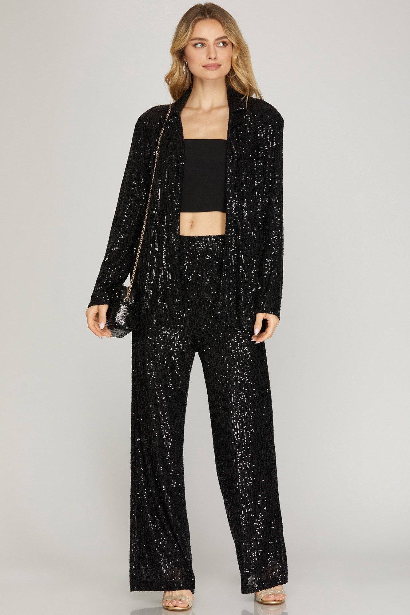 Black Sequin Blazer