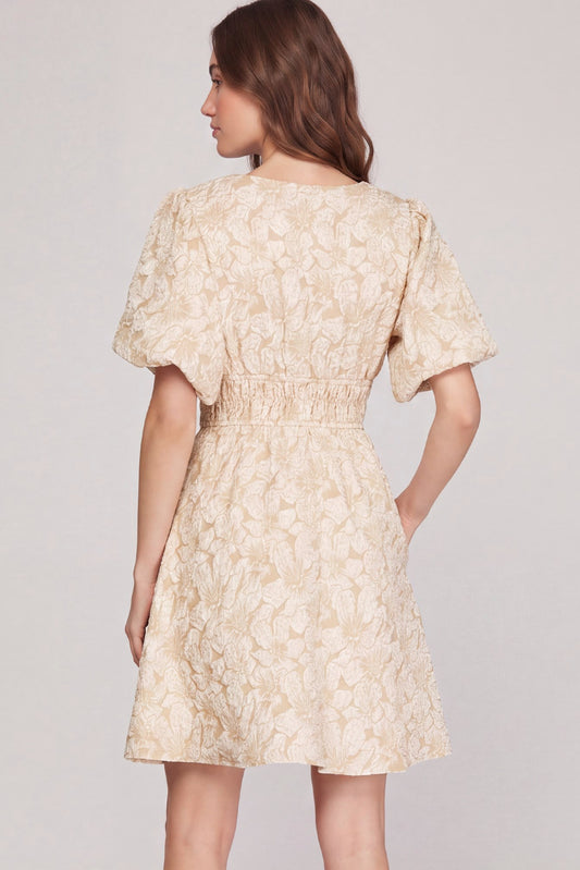 Jacquard Floral Dress