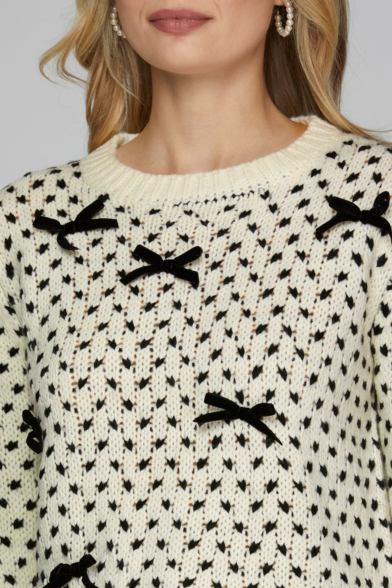 Two Tone Bow Sweater