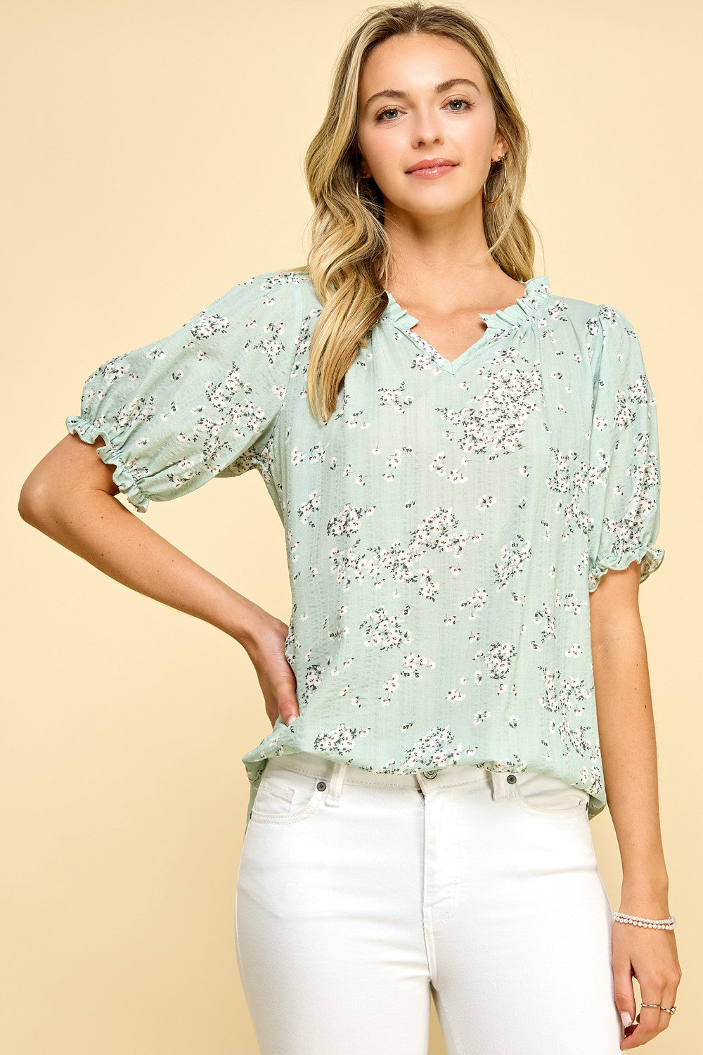 Puff Half Sleeve Top