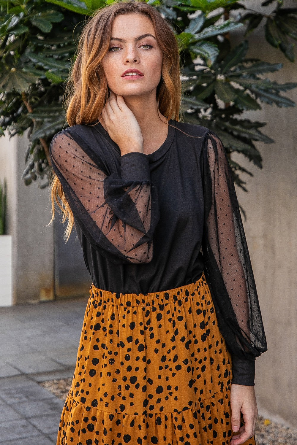 Lace Sleeve Top