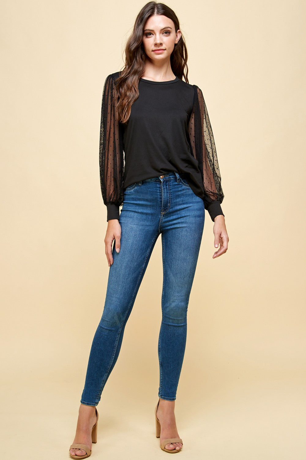 Lace Sleeve Top