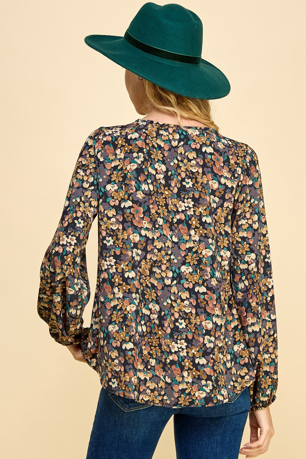 Black Floral Top