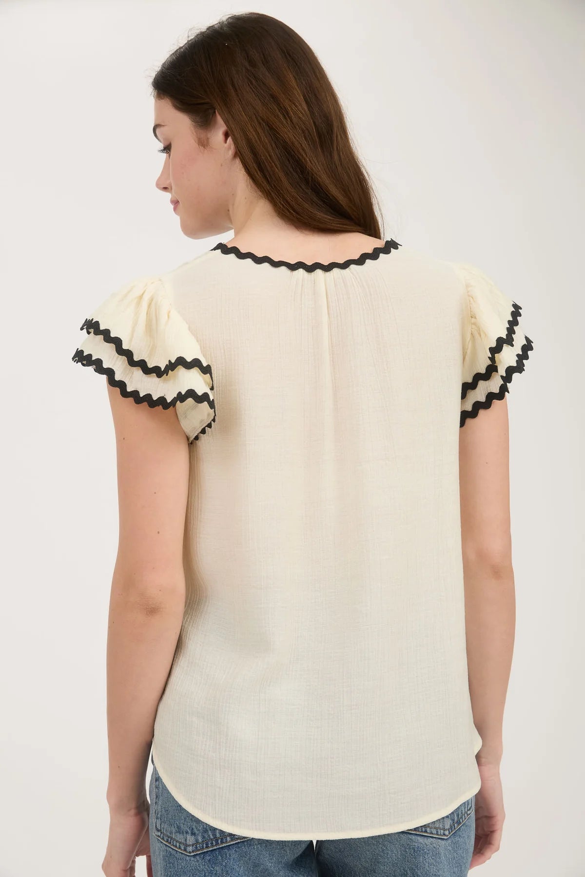 Ruffle Sleeve Top