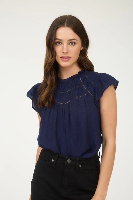 Line Lace Detail Top