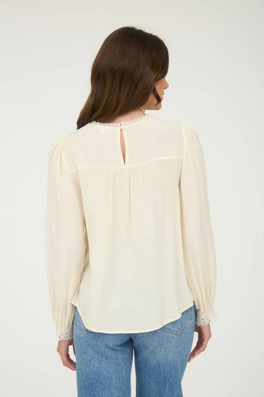Lace Detail Long Sleeve Top