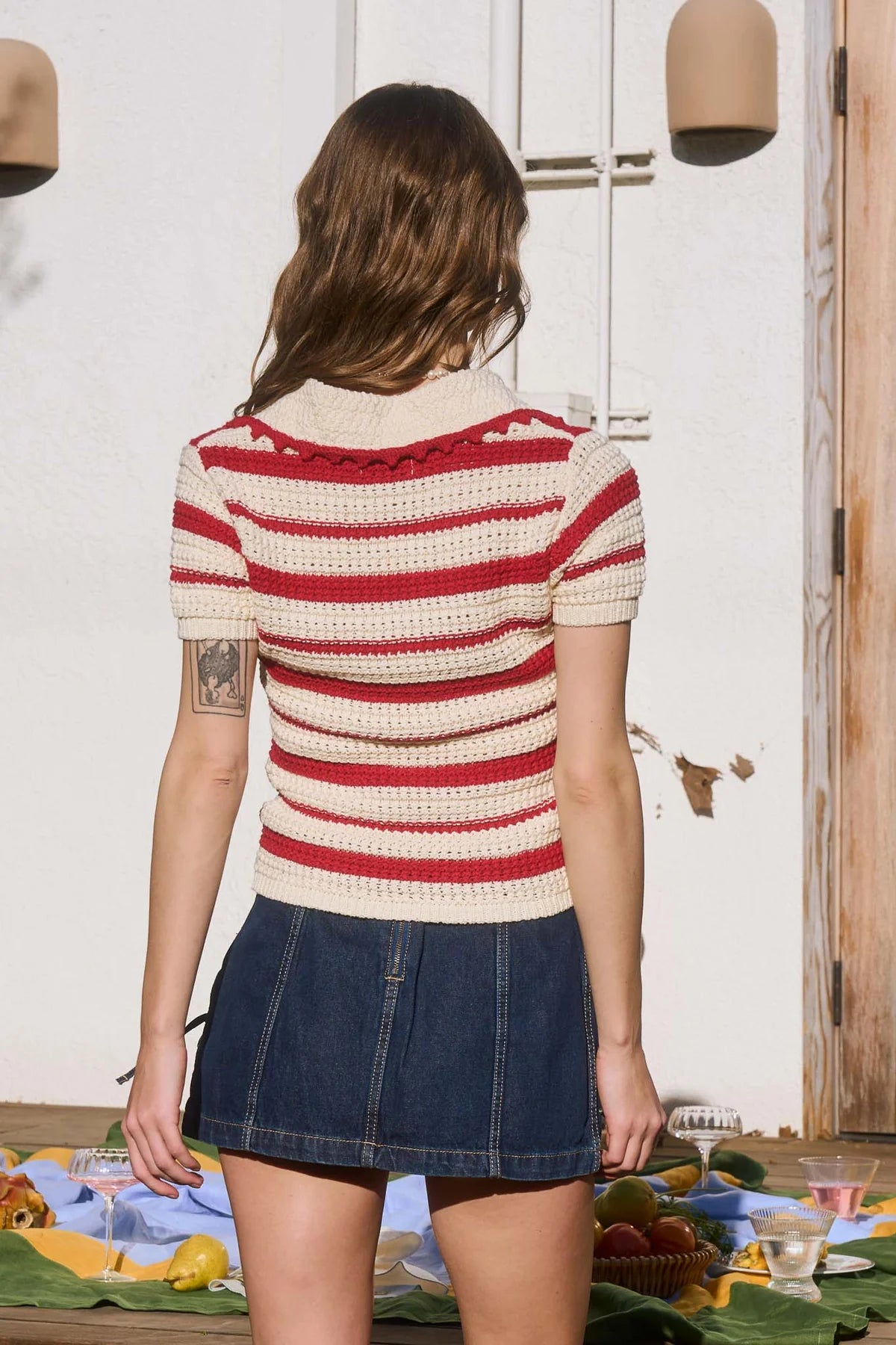 Scallop Collar Top