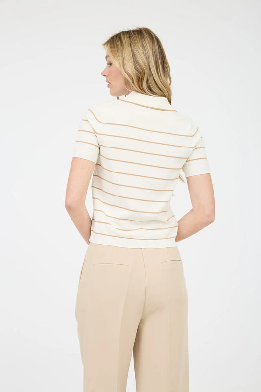 Collared Stripe Top