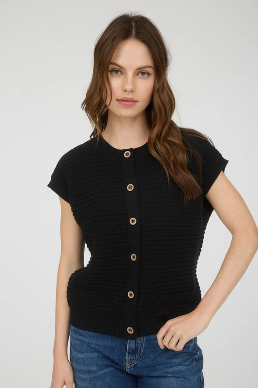 Button Down Cardigan Vest