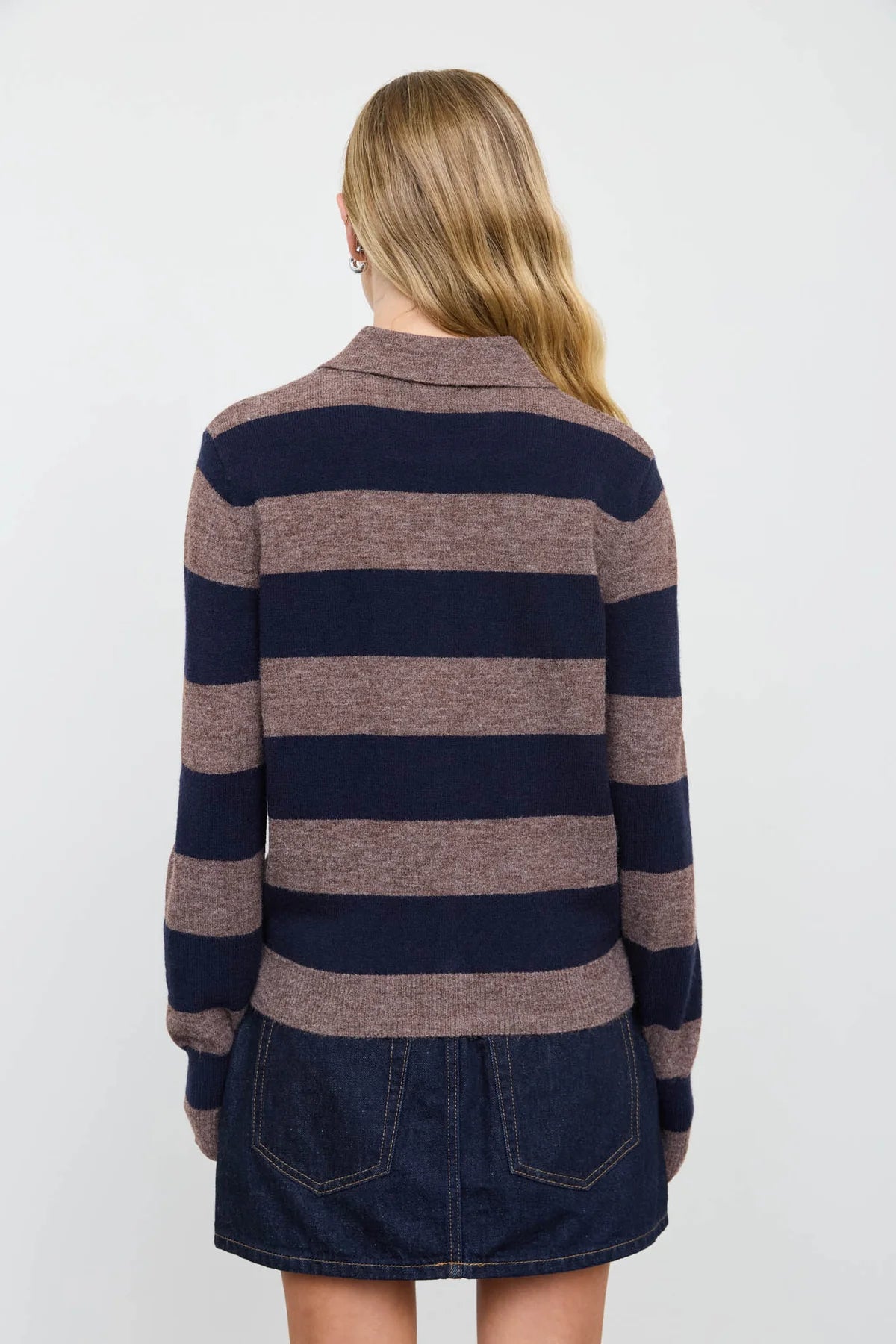 Collared Stripe Cardigan