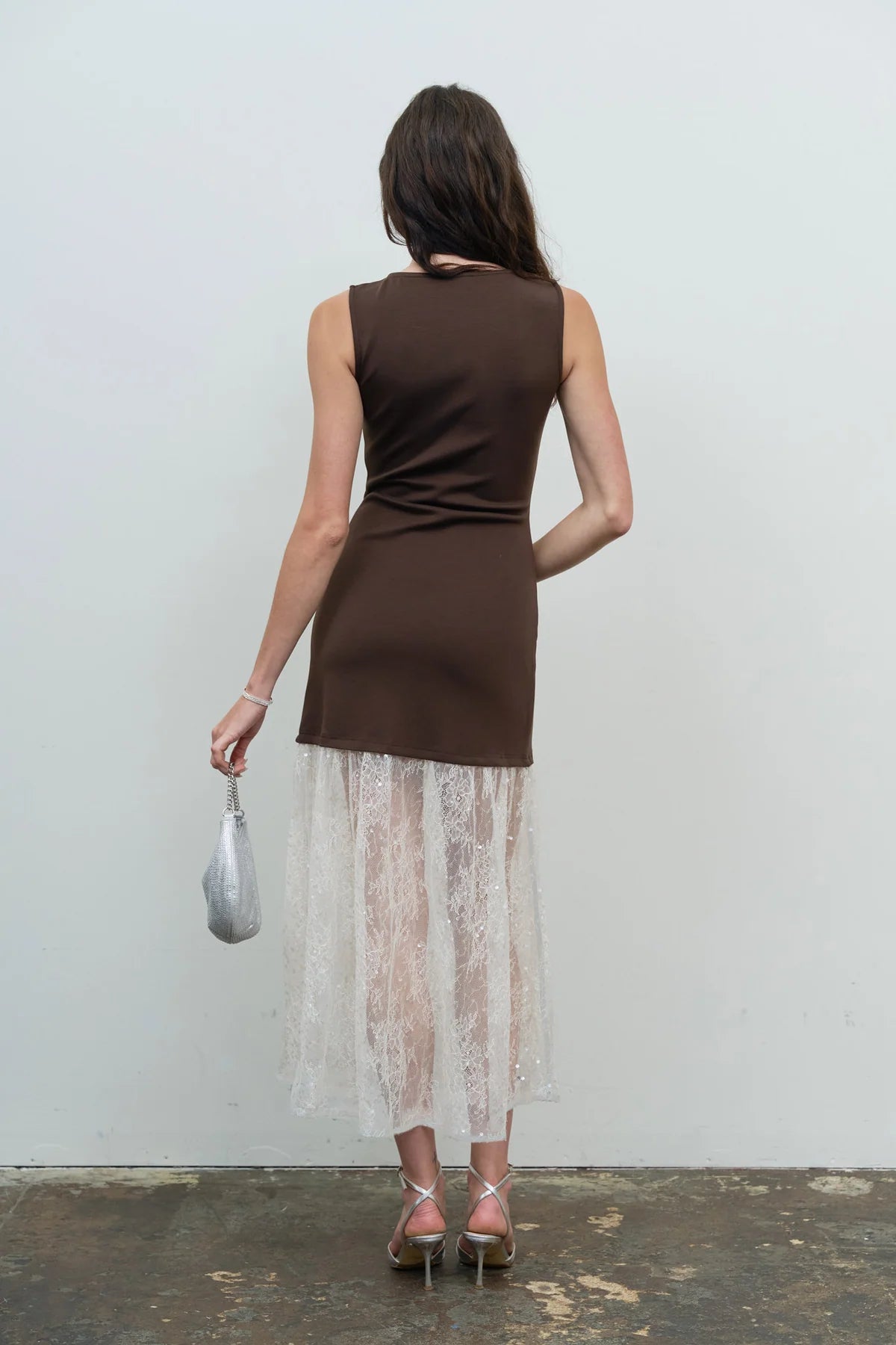Lace Skirt Sleeveless Dress